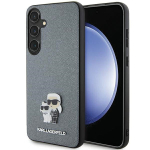 Kaitse&uuml;mbris Samsung Galaxy S24 &ndash; Karl Lagerfeld KLHCS24SPSAKCMPG k&otilde;va &uuml;mbris hall/hall Saffiano Karl & Choupette Metal Pin (S921)