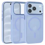 Kaitse&uuml;mbris iPhone 17 Pro Max/18 Pro Max &ndash; Liavec Cloudy metallist kaameraraamiga, helesinine