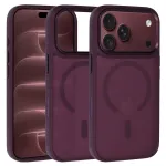 Kaitse&uuml;mbris iPhone 17 Pro Max/18 Pro Max &ndash; Liavec Cloudy metallist kaameraraamiga, bordoopunane