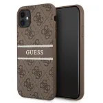 Kaitse&uuml;mbris iPhone 11 / Xr 6.1" &ndash; Guess 4G Stripe, pruun