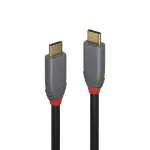 Lindy 36902 Anthra Line USB-C kaabel 1,5 m, 20 Gbit/s, 100 W, must-hall