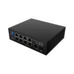 Lanberg ILFE-8P-1GE-1S-120 DIN-kommutaator 4 &times; PoE++ BT, 4 &times; PoE+ AT, Fast Ethernet