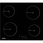 Simfer H6.040.DECSP klaaskeraamiline pliidiplaat, 4 ala, 59 cm, must