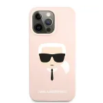 Karl Lagerfeld KLHCP13LSLKHP Liquid Silicone Karl Head telefoni&uuml;mbris iPhone 13 Pro