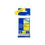 Brother TZe-651 kleebislint 24 mm &times; 8 m, must kollasel, lamineeritud