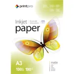 ColorWay PrintPro fotopaber A3, matt, 190 g/m&sup2;, 100 lehte