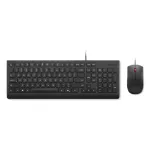 Lenovo Essential Wired Combo klaviatuur ja hiir, juhtmega, must, EST