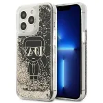 Karl Lagerfeld Liquid Glitter Gatsby telefoni&uuml;mbris iPhone 13 Pro, must