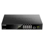 D-Link DGS-1010MP v&otilde;rgukommutaator 10 porti, 8 &times; PoE+ 30 W, SFP