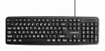Gembird KB-US-103 suurte t&auml;htedega klaviatuur, USB, US English, must