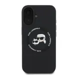 Karl Lagerfeld Liquid Silicone K&CH Heads MagSafe telefoni&uuml;mbris iPhone 16, must