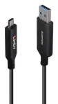 Lindy 43396 USB-kaabel USB-A &ndash; USB-C 25 m, USB 3.2 Gen 1, optiline h&uuml;briid