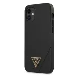 Guess GUHCP12SVSATMLBK Saffiano V Stitch telefoni&uuml;mbris iPhone 12 Mini, must