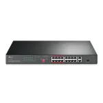 TP-Link TL-SL1218P 16-pordine PoE+ v&otilde;rgukommutaator 100M, 1 &times; SFP, 30 W pordi kohta