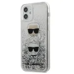 Karl Lagerfeld KLHCP12SKCGLSL Liquid Glitter 2 Heads telefoni&uuml;mbris iPhone 12 Mini