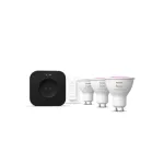 Philips Hue GU10 stardipakett 3 pirni + s&auml;&auml;tur + sild