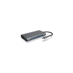 Icy Box IB-DK4040-CPD dokijaam USB-C, HDMI 4K, VGA, LAN, USB PD 100 W