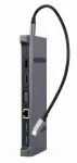 Gembird A-CM-COMBO9-02 USB-C jagaja 9-in-1, HDMI, DisplayPort, VGA, 87 W PD