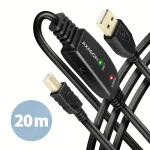 Axagon ADR-220B aktiivne USB 2.0 kaabel A&ndash;B 20 m, lisatoitega