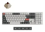 Keychron Q6 Ultra 8K juhtmevaba klaviatuur 100%, 8000 Hz, Milk POM Brown, valge