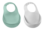 BEABA 2 TK SILIKOONIST PUDIP&Otilde;LLEDE KOMPLEKT, LIGHT MIST/AIRY GREEN