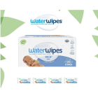 WATERWIPES NIISKED SALVR&Auml;TID, 4 PAKKI &times; 60 TK, BIODEGRADABLE