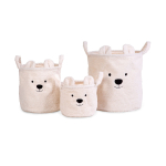 CHILDHOME 3-OSALINE ASJADE JA M&Auml;NGUASJADE HOIUKORVIDE KOMPLEKT TEDDY, WHITE