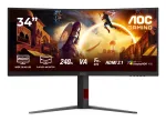 AOC G4 CU34G4Z dators monitors 86,4 cm (34 colli) 3440 x 1440 pikseļi Wide Quad HD LED melns, sarkans