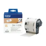 Brother DK-11209 mazās adre&scaron;u etiķetes, melnas uz balta, 800 gab., DK, balta, tie&scaron;ā termopārsūtī&scaron;ana