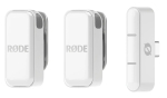Klip&scaron;a mikrofons R&Oslash;DE Wireless Micro &mdash; bezvadu USB lavaljē, 20&ndash;20000 Hz, 24-bit, 100 m diapazons, balts