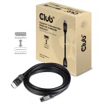 Club 3D CAC-1023 DisplayPort 1.4 pagarinājuma kabelis M/F, 8K, 3 m (9,84 ft), melns