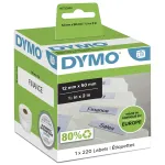 DYMO LabelWriter piekaramo mapju etiķetes | 12mm x 50mm | 220 gab. ruļlī | Pa&scaron;līmējo&scaron;as | LabelWriter printeriem