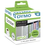 DYMO oriģinālās etiķetes Lever Arch failiem | 59 mm x 190 mm | Pa&scaron;līmējo&scaron;as | Rullī 110 viegli atdalāmas etiķetes | DYMO LabelWriter printeriem | Ražotas Eiropā