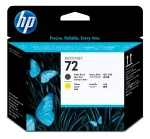 HP 72 matēts melns un dzeltens DesignJet drukas galviņa
