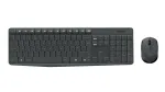 Logitech MK235 Izturīgs bezvadu tastatūras un peles komplekts pelēks