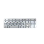 Tastatūra CHERRY KC 6000 SLIM universāla USB QWERTZ vācu sudraba