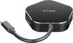 D-Link 4-in-1 USB-C centrmezgls ar HDMI un Power Delivery