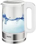 Veekeetja Mesko Home MS 1301W electric kettle 1.7 L 2200 W Stainless steel, Transparent, White