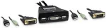 Inter-Tech KVM Switch LS-21DA DVI, 2 Port, Kunststoff