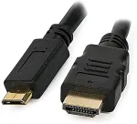 TECHLY HDMI kaabel High Speed mit Ethernet-Mini HDMI, 1,8m sw