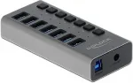 DELOCK External SS USB Hub 7Ports + Switch - 63669