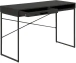 Home4you Kirjutuslaud SEAFORD 110x45xH75cm, must, MDF, metall