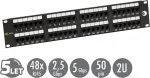 Solarix 19" patch panel 48 x RJ45 CAT6 UTP 350 MHz black 2U SX48-6-UTP-BK