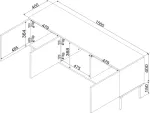 Cama MEBLE Cama 3D RTV cabinet TRESSE 150x40x55 cashmere matt