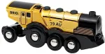 Ravensburger BRIO Golden battery locomotive with light and sound, railway