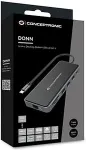 CONCEPTRONIC 12-1 Dock USB-C->2xHDMI/3xUSB-A/AUX/+ 25cm gr