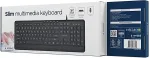 Klaviatuur GEMBIRD Slim wired multimedia keyboard
