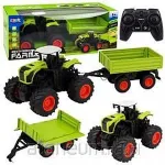 No name Wysoki Traktor Rolniczy Z Przyczepą Wywrotką Zdalnie Sterowany RC 1:16
