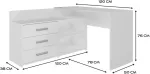 TOP E SHOP Topeshop DANY BIEL KPL computer desk White
