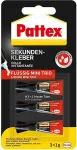 Pattex Sekundenkleber Mini Trio, 3x1g